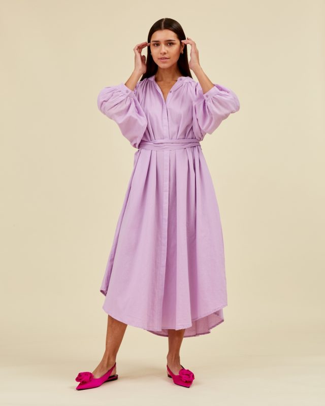 Balloon Dress Long Double Layered