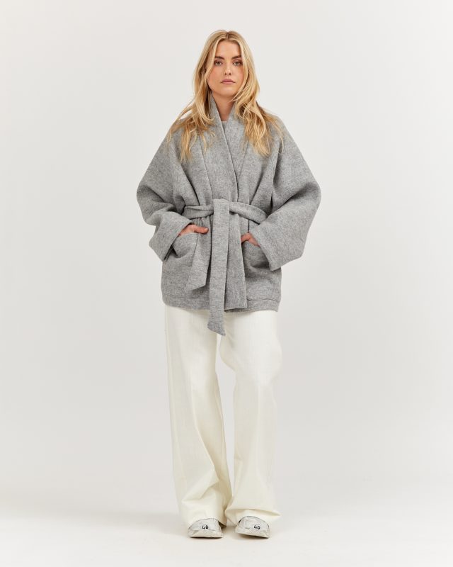 Pooler Jacket Wool - light grey, one size