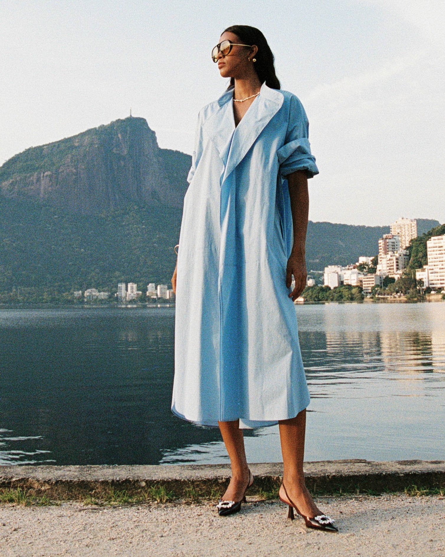 Penelope Dress Poplin - Sea Me Happy